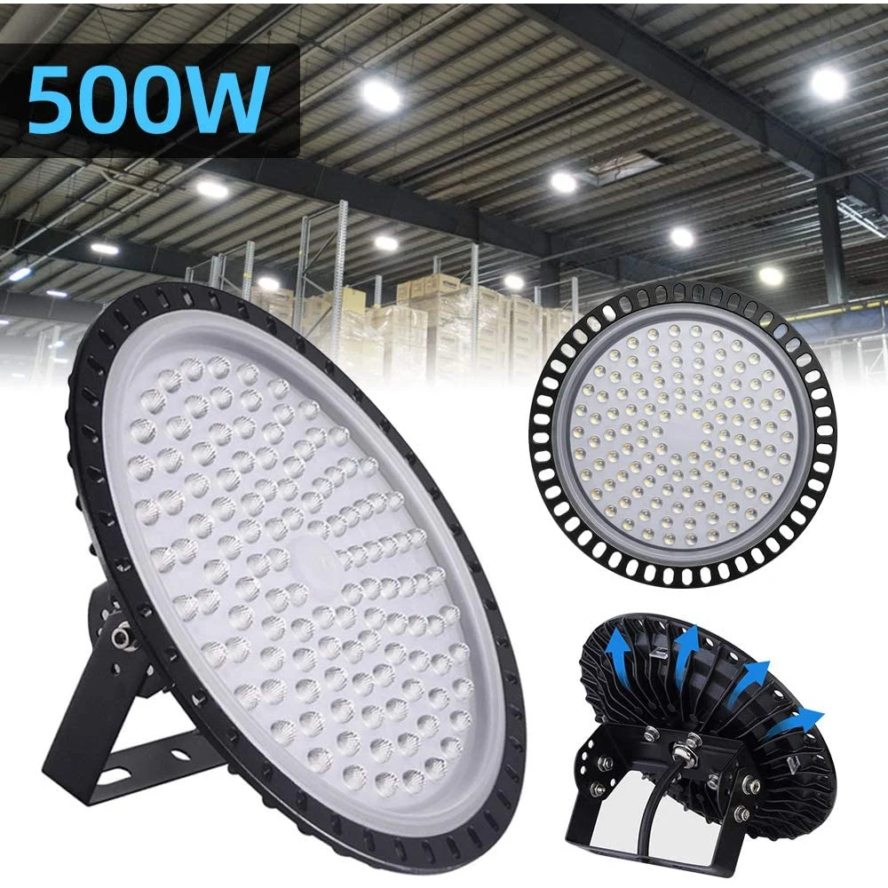 

Ultraslim 50/100/200/300/500W UFO LED High Bay Lights Waterproof IP65 Commercial Industrial Lighting Warehouse Led High Bay Lamp