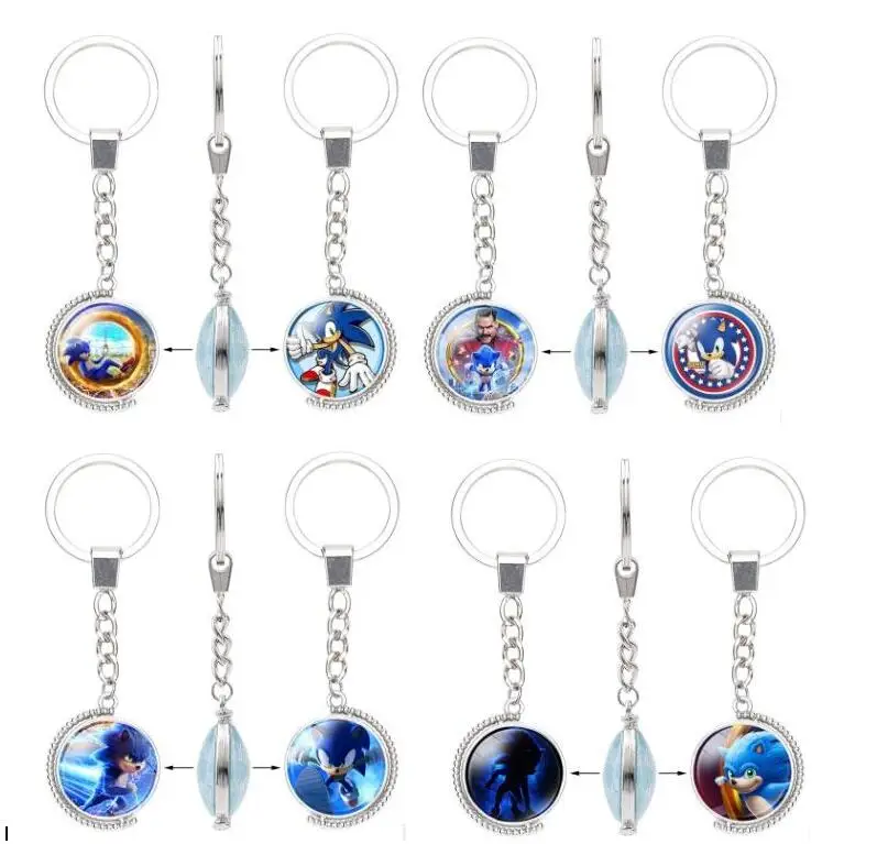 Новинка 1 шт. мультяшный Ежик Соник брелок ручной работы кулон кольцо для ключей