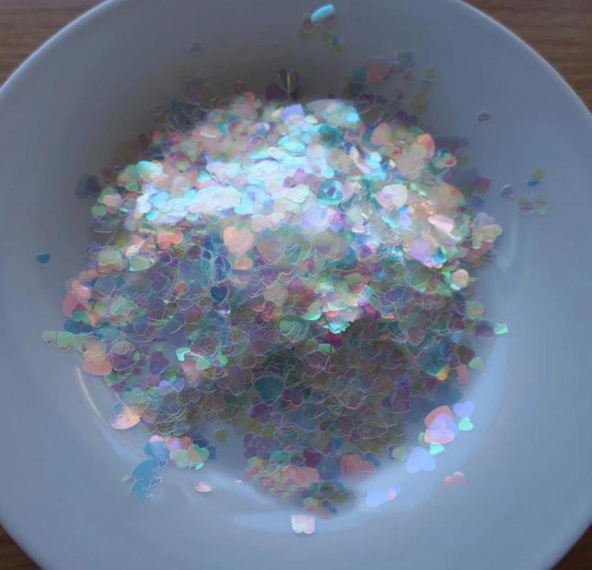 

50 г/пакет прозрачный, переливающийся конфетти в форме сердца/микс Радужное сердце блеск/микс Размер в форме сердца блеск/Сердце Конфетти/