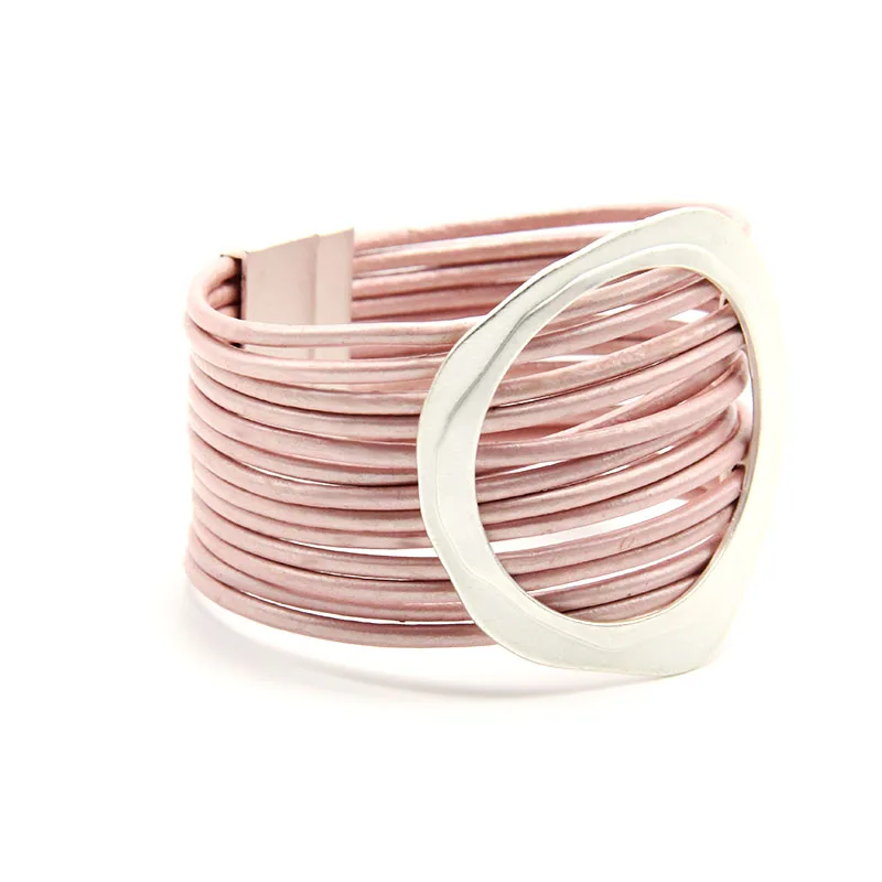 Женские многослойные браслеты ZG кожаные с намоткой модные Ручные украшения