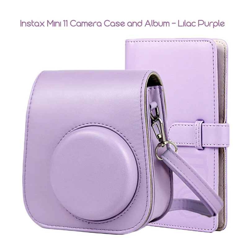 Аксессуары Instax Mini11, сумка из искусственной кожи чехол с плечевым ремнем + 96 карманов фотоальбом для камер Fujifilm Instax Mini 11