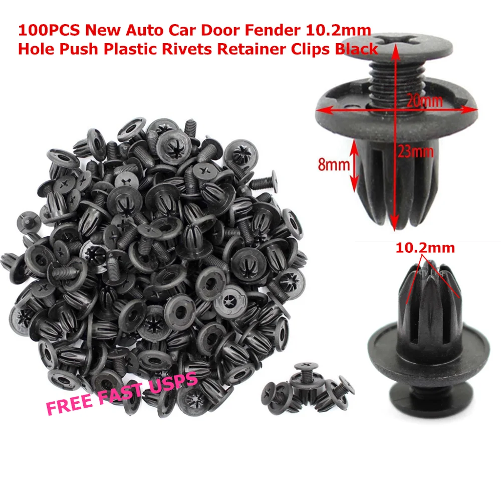 10 2 мм автомобильные дверные зажимы с отверстием для крыла пластиковые