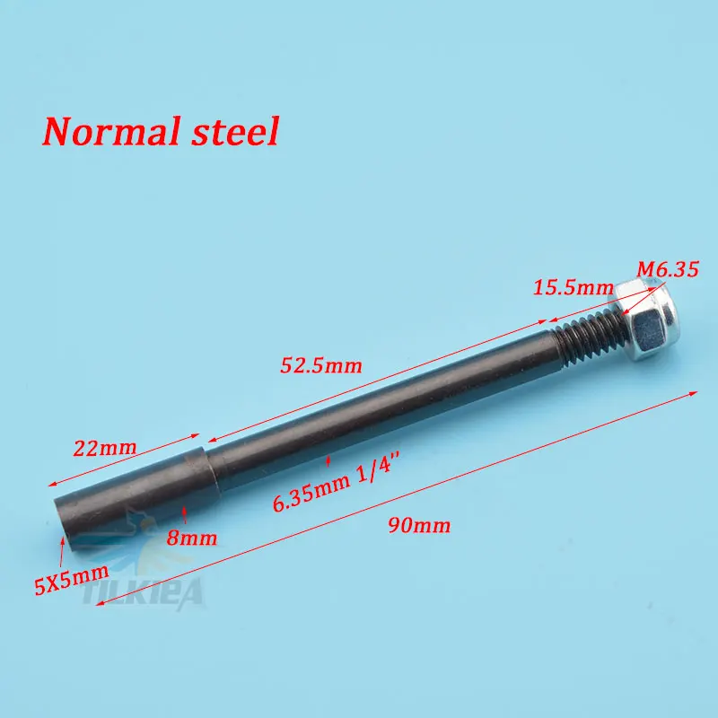 004 L90mm Rc лодка сталь/нержавеющая сталь 6,35 мм 1/4 ''/Высокоскоростная сталь 6,4 мм опорный вал для rc лодки гибкий вал кабель хорошее качество - Цвет: 004 L90mm