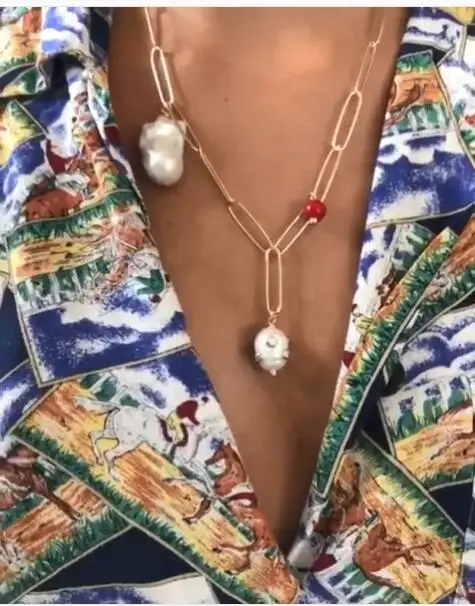 Лучший друг vsco девушка collares de moda цепочка культивированный настоящий натуральный жемчуг пресноводный жемчуг кулон бритва ожерелье для женщин