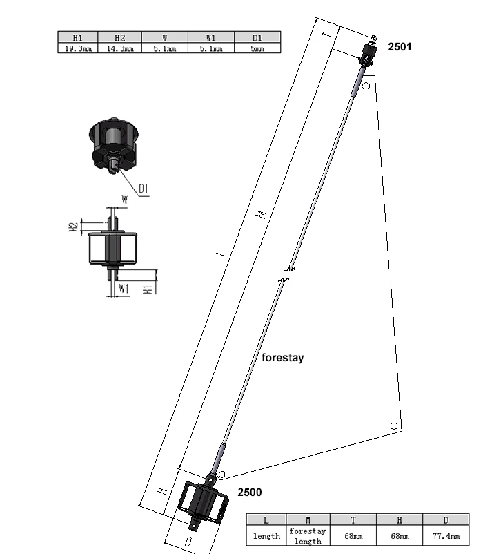 Алюминиевый барабан Furler 2500 верхний 2501 оборудование для морской лодки|sailboat