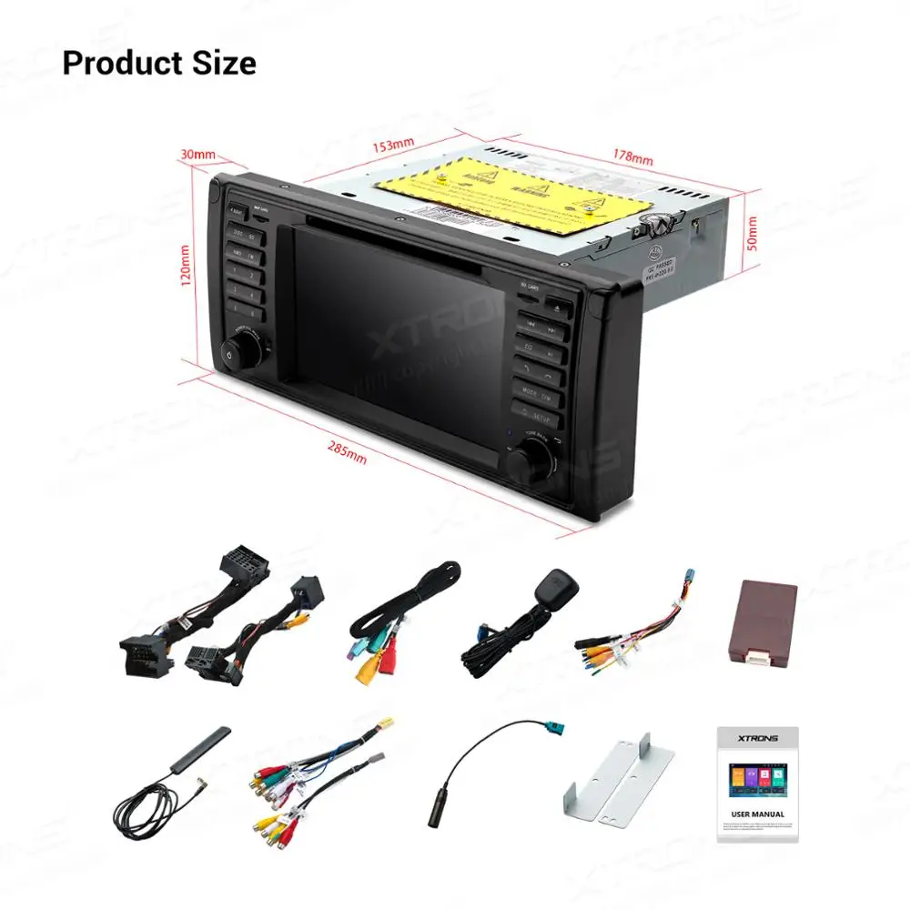 Автомобильный DVD мультимедийный навигатор 7 дюймов Android 9 0 4 + 64 ГБ GPS радио для BMW E39