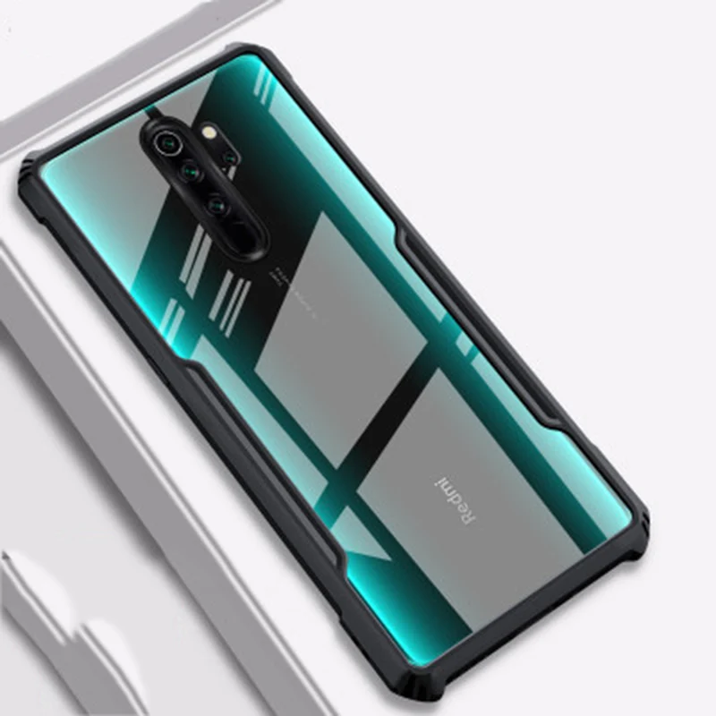 Прозрачный ударопрочный акриловый чехол для Xiaomi Mi CC9 Pro Note 10 CC9e A3 Redmi 8 7s 7 8T 8A POCO X2