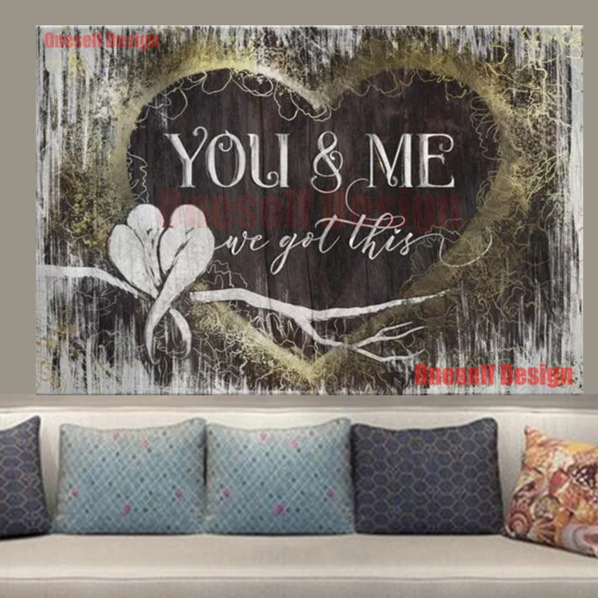 Популярная домашняя 5d алмазная картина полностью квадратная вы и я вместе