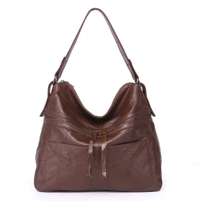 

women novelty big black grey one shouler crossbody bag for female causal large cowhide handbag
