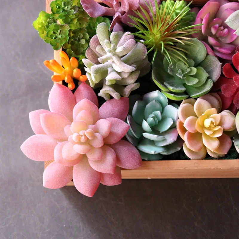 Различные зеленые розовые красные синие фиолетовые флокированные Искусственные