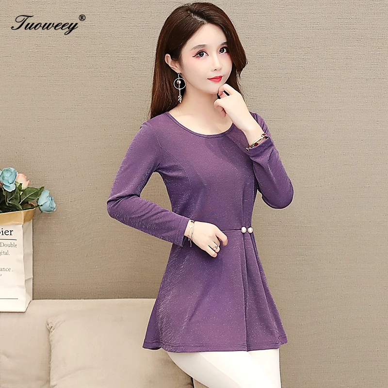 

5XL Casual solid blue fashion woman blouses 2020 long sleeve OL blouse women tops and blouses blusa feminina shirt women