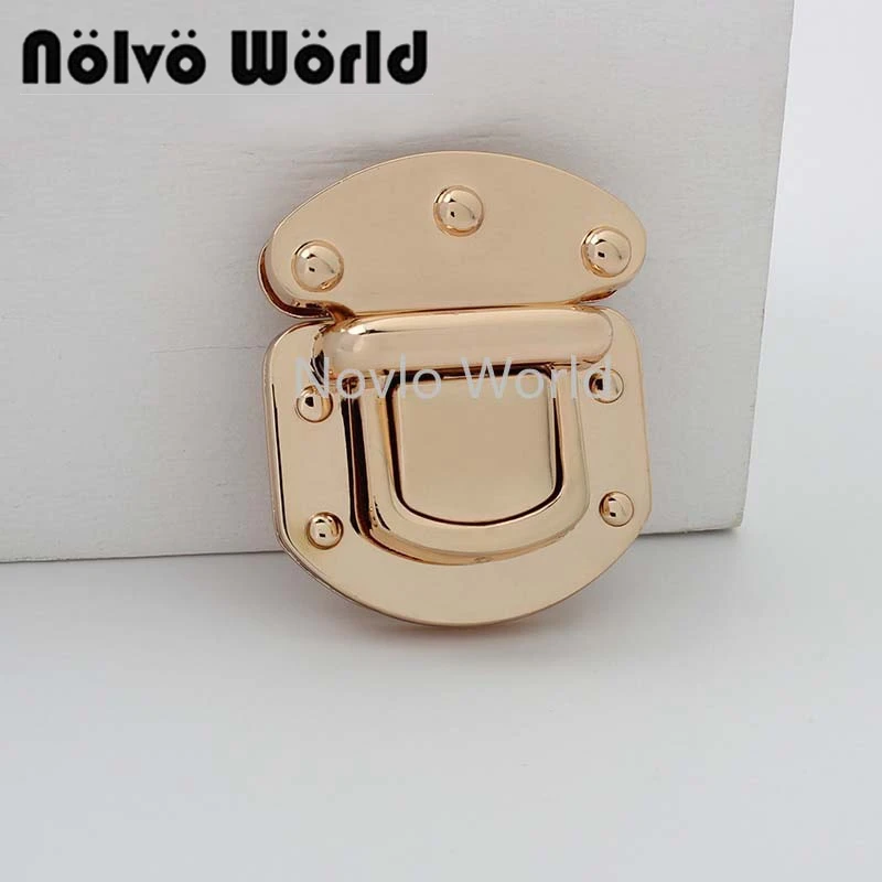 

Nolvo World 2-10 pieces 3 colors 48*40mm press bag lock metal press lock purse hardware