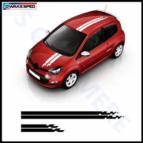 RS графика автомобиля Стайлинг боковой двери юбка наклейка для Renault Megane R26R гонки решетки наклейка авто тела индивидуальные наклейки