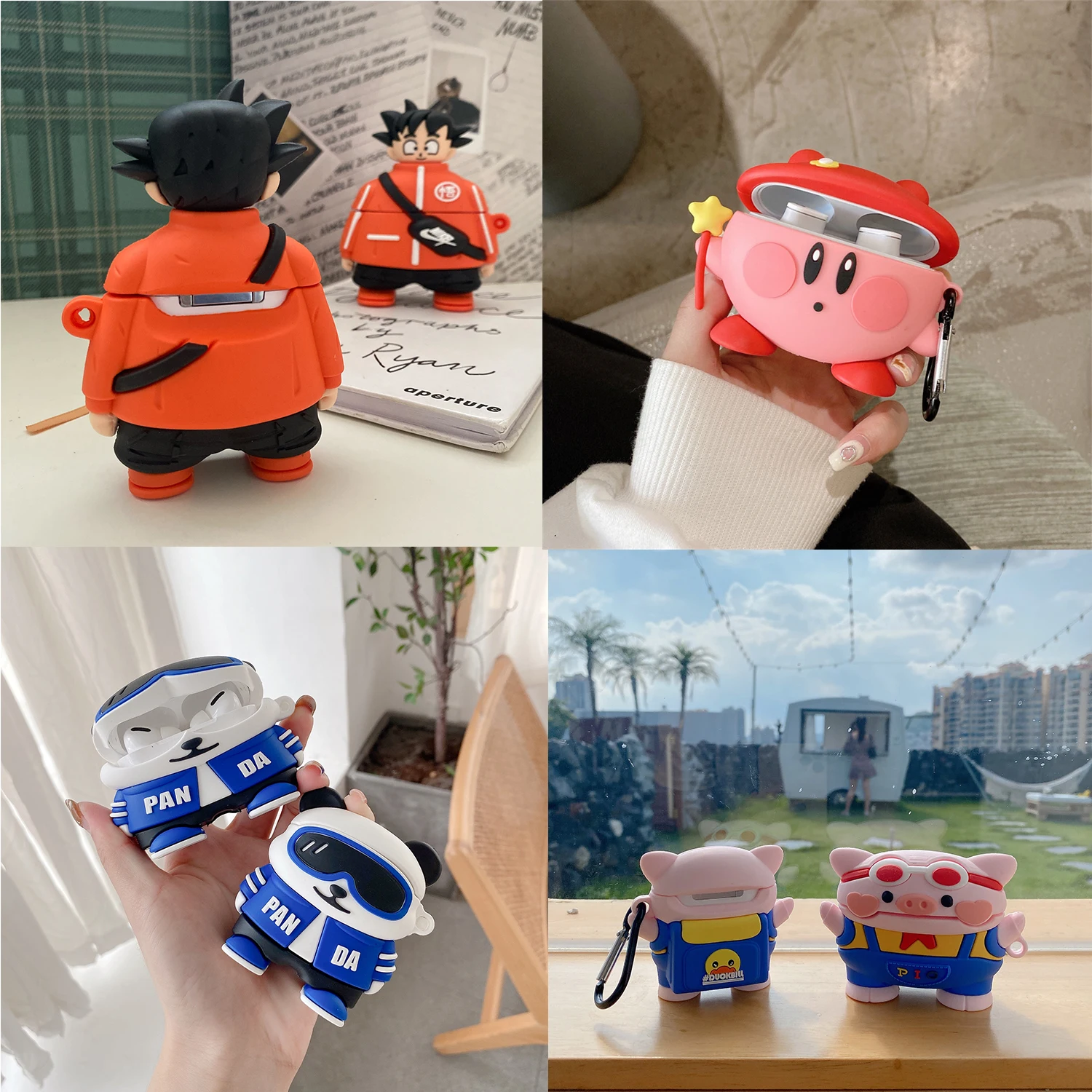 

Retro Cartoon Silicone Case for Airpods Pro Cover 3D Animals for Air Pods 1 2 Airpods Case Pendant Soft Box Cover Decoration