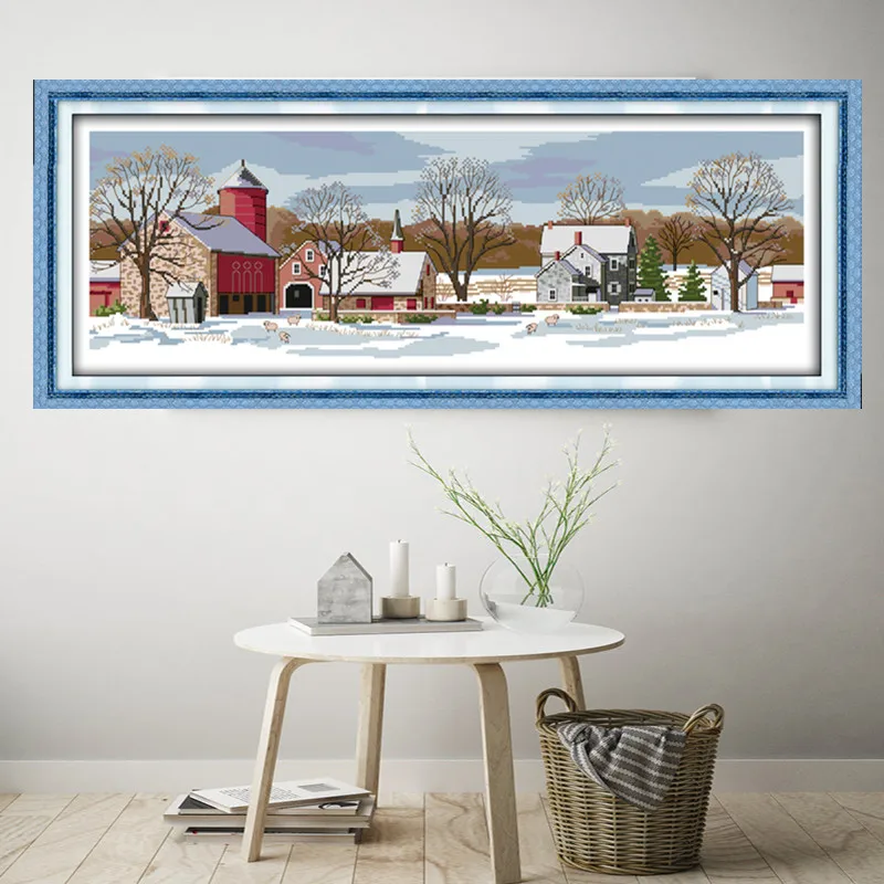 Набор для вышивки крестом Joy Sunday набор рукоделия с Северными пейзажами и печатным