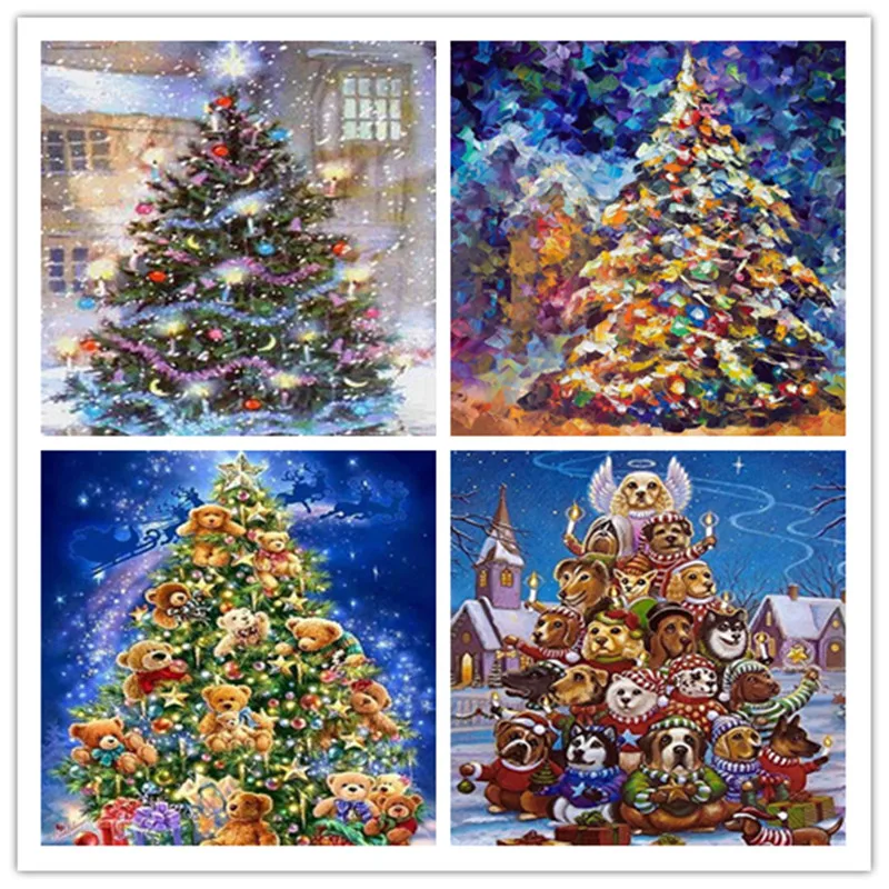 Полное сверление DIY Алмазная Рождественская елка 5D алмазная картина вышивка