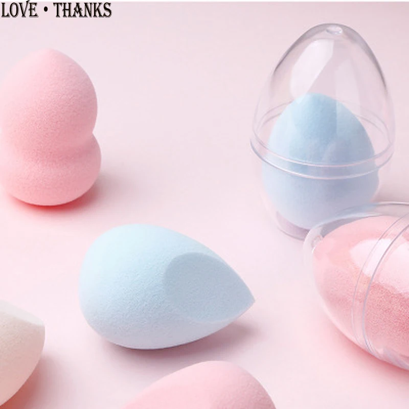 Косметический спонж для макияжа пудра пуховка гладкая Женская основа набор