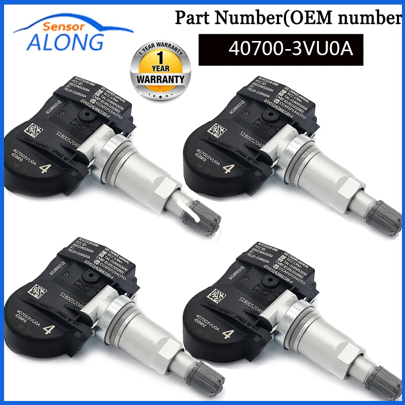 

40700-3VU0A 407003VU0A 433mhz FOR Nissan Pulsar Qashqai II TIIDA TEANA X-Trail Rogue TPMS Sensor Tire Pressure Monitor Systems