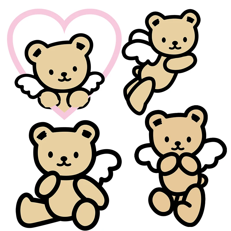 

Наклейка Three Ratels CM40 с милым ангелом и медведем, украшение для детской спальни