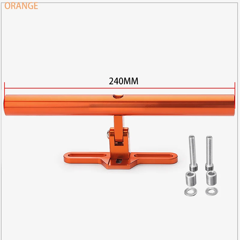 Orange 1 Универсальный Мотоцикл Скутер расширение бар Многофункциональный мотоцикл передняя бар держатель телефона фары монтажный кронштейн - Цвет: Orange 1
