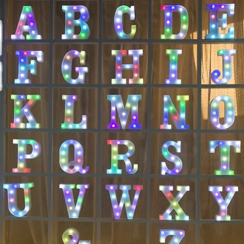 

Colored Slow Flashing Christmas New Year Led Light Decorative Letters Digital Numbers Lamps for Wedding Proposal Birthday Party
