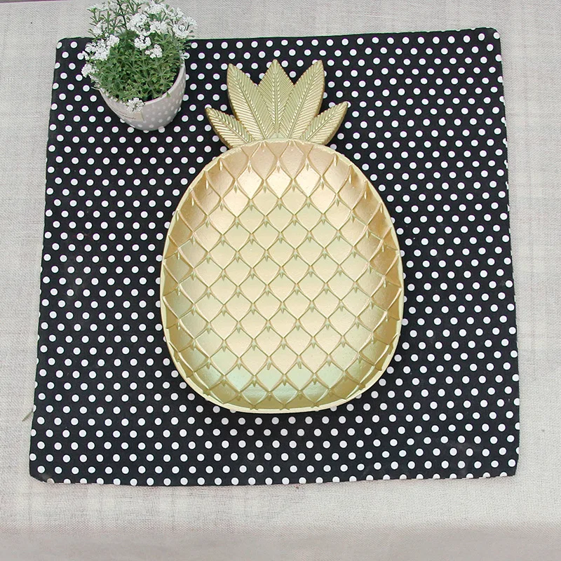 1 шт. лоток для закусок INS в скандинавском стиле золотой поднос лист ананаса форма