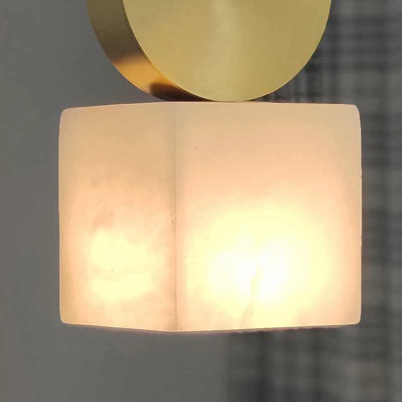 Роскошная мраморная Подвесная лампа одноголовочные прикроватные светильники