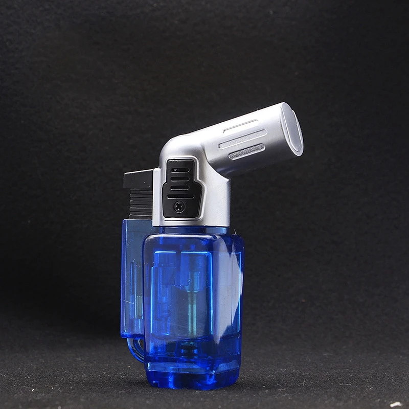 

Metal Jet Electronic Visible Gas Lighter Butane Torch Lighter For Cigar Pipe Powerful Windproof Spray Gun Metal Gadgets For Man