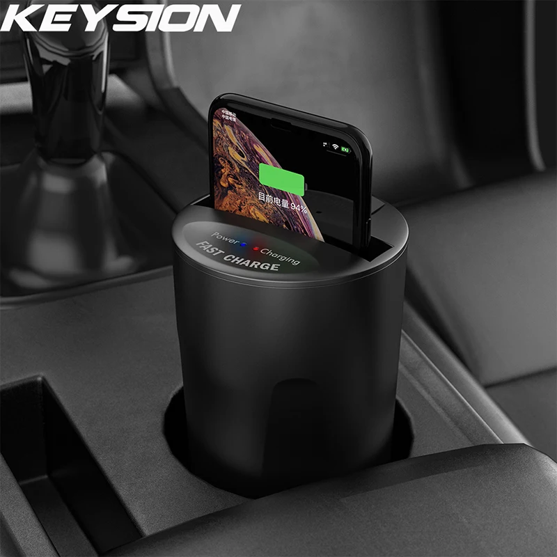 

Беспроводное быстрое зарядное устройство KEYSION 10 Вт Qi для iPhone 11 Pro XS Max XR, автомобильный держатель для чашки, Подставка для зарядки для Samsung S10 S9 ...