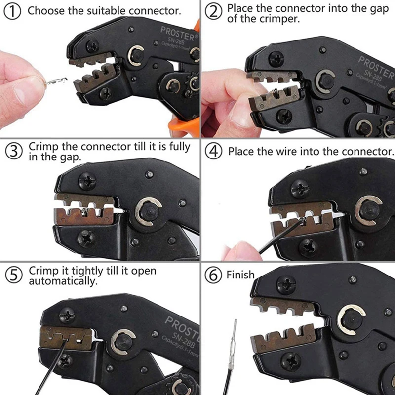 SN-28B+1550Pcs Dupont Crimping Tool Pliers Terminal Ferrule Crimper Wire Hand Set Terminals Clamp Kit | Инструменты