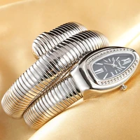 2021 relogio feminino luxury silver snake watches women fashion quartz bangle bracelet watches casual ladies watches reloj mujer