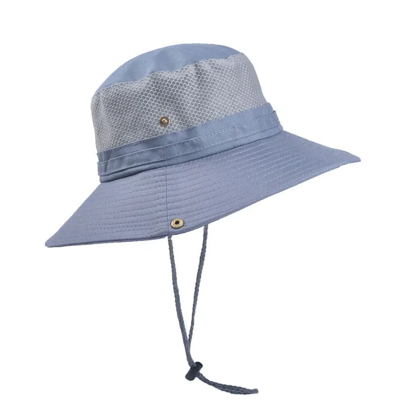

2020 Summer Outdoor Fishing Hat Men Summer Breathable Sun Hat Fisherman Hat Panama Boonie Cap Men Bucket Hat Button Cool Caps
