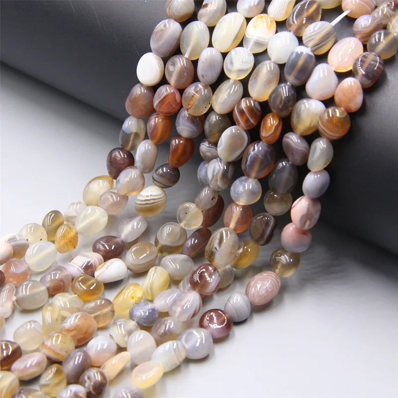 botswana agate 31 тип необычный самородный Камень Бисер природный флюорит полированные крошечные плоские фиолетовые овальные кварцевые бусины для создания ювелирных изделий Декор - Цвет: botswana agate