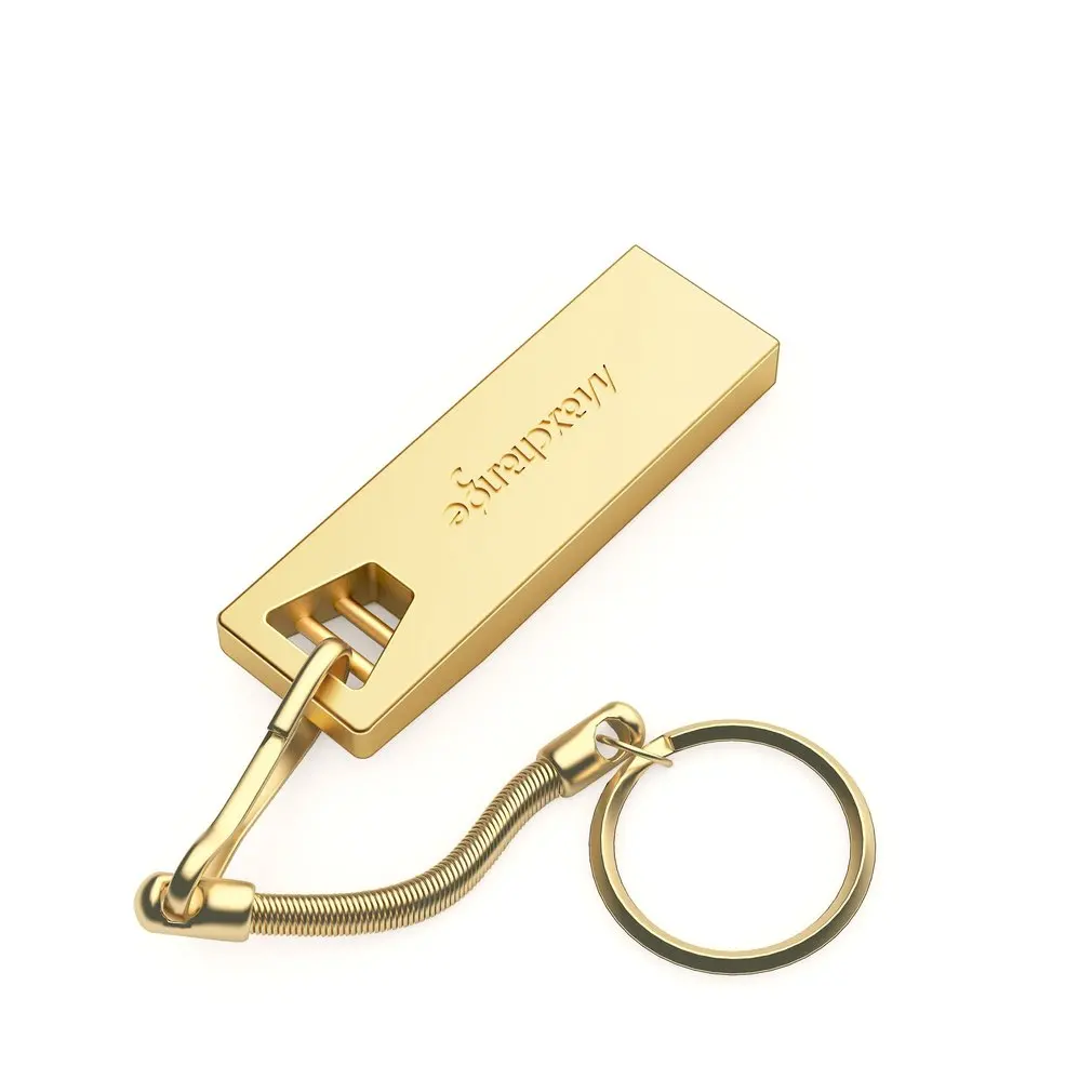 Золотой Универсальный металлический прямоугольник ручка драйвер карта памяти USB