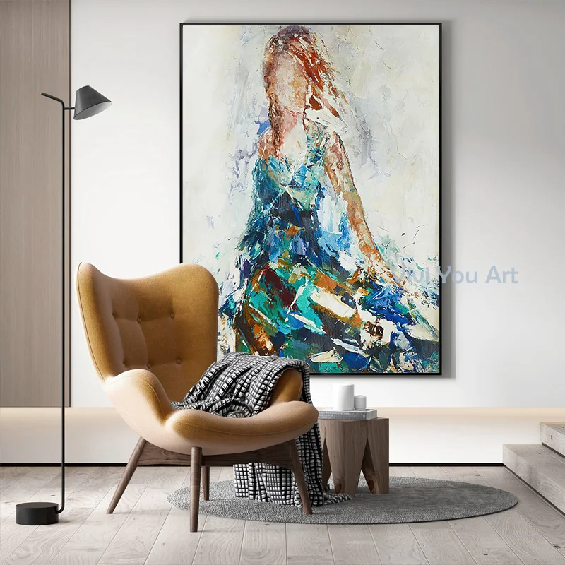 

Abstract Oil Woman Canvas Fashion Paintings Wall Abstract Landscape Wall Art Handmade Posters Pictures Home Decor