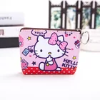 Sanrio, hello kitty, новинка 2021, милый мультяшный Кошелек для монет, Детская сумка для закусок, полиуретановая сумка для хранения, держатель для карт
