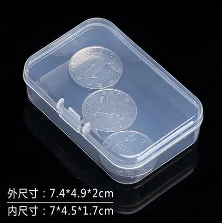 

50pcs New PP rectangular transparent box plastic box jewelry part element Container small Clear square box With Lid Storage Case