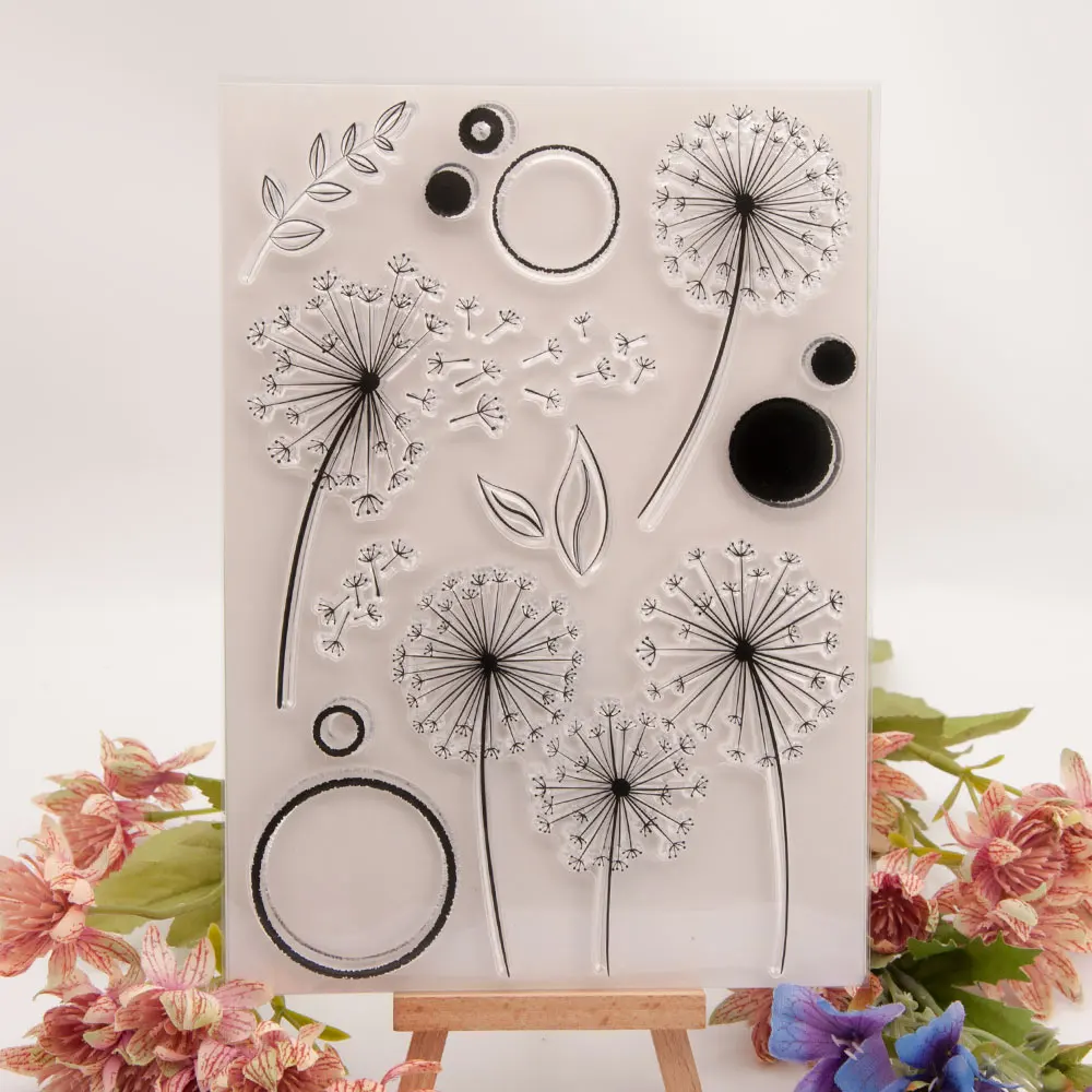 

Dandelion Stamps Scrapbook Paper Transparent Clear Handmade Decoration Gifts Rubber Stamp for Card DIY Scrapbooking