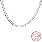 Мужское серебряное ожерелье, 6 мм, 16-24 дюйма, колье из стерлингового серебра 925 пробы, ювелирные изделия, аксессуары