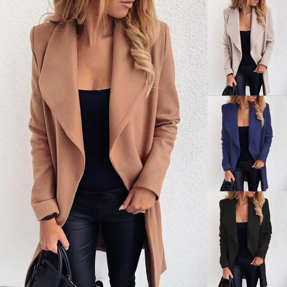 

Oversized Jackets Women's Coats Long Trench Autumn Winter Thick Long Sleeve Windbreaker Cardigan Overcoats Outwear for Gathering