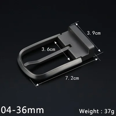 04-36mm Meetee 1 шт. Высококачественная пряжка для ремня из чистого титанового сплава, Антиаллергенная Пряжка, зажим для головы для украшения джинсов, кожевенные изделия, аксессуары - Цвет: 04-36mm
