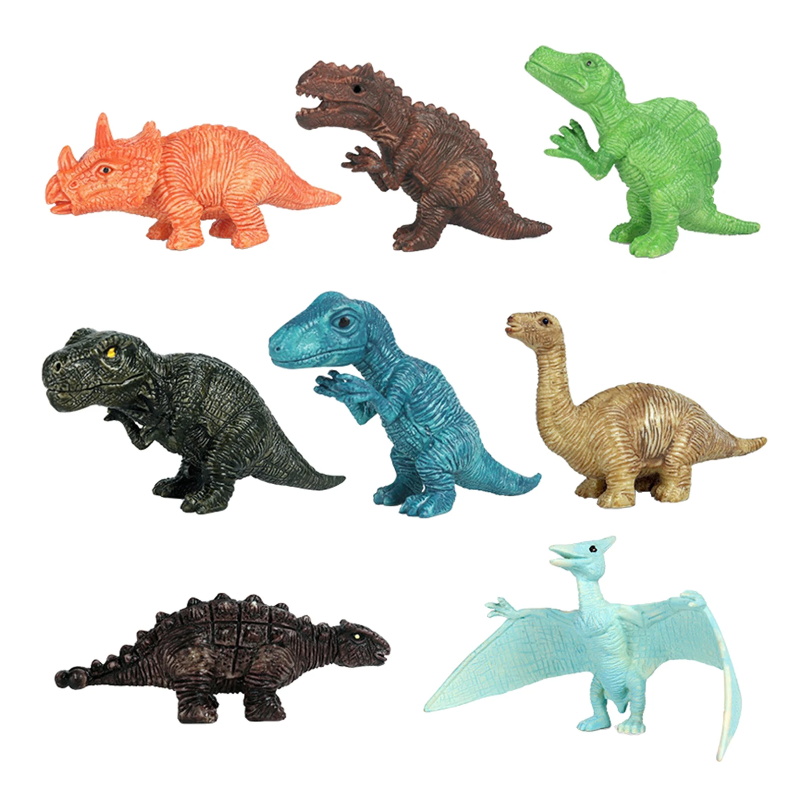 

Set of 8 Assorted Dinosaurs Toys Action Figures Educational Models Kids Gift