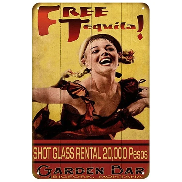 

Girls Plaque Metal Vintage Tin Sign Pin Up Shabby Chic Decor Metal Signs Vintage Bar Decoration Metal Poster Pub Metal Plate