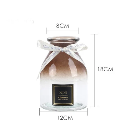 Простое маленькое круглое стеклянное ваза для гостиной красочная прозрачная