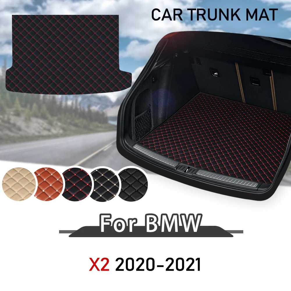 

Коврик для багажника для BMW X2 2020 2021, коврики для багажника, кожаная подкладка, коврик для груза, грязеотталкивающий автомобильный коврик, аксессуары для багажника автомобиля