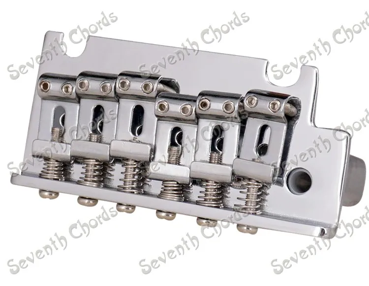 ein set chrome verdickt basis 6 string sattel tremolo brücke system für elektrische gitarre mit nieten arm xsy gxmz free global shipping