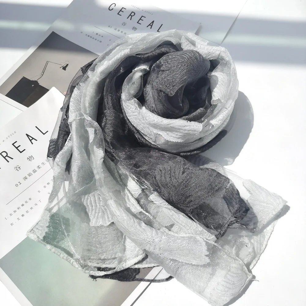 

Модные шарфы для женщин, вырезанные шарфы для женщин, солнцезащитные шарфы для весны и искусственные шарфы для путешествий