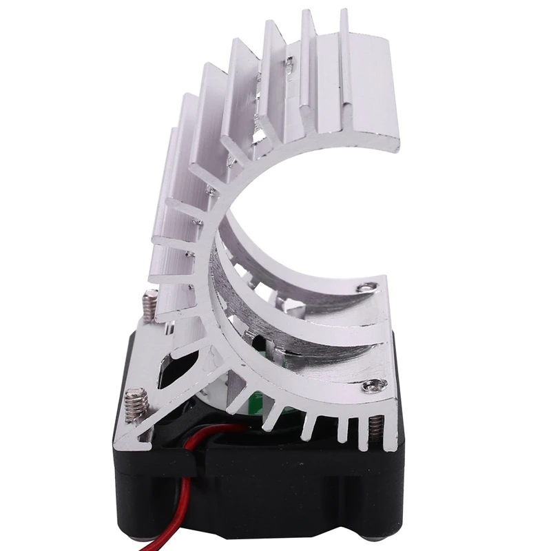 

Motor Heat Sink Radiator With Cooling Fan for 1/10 HSP RC Car 380 390 Motor(Gray)