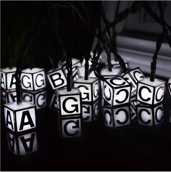 Светящаяся гирлянда с солнечной батареей 20 Светодиодный линейный английский