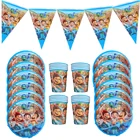 Набор посуды для вечеринки Диснея Luca, Натяжной флаг, воздушный шар, бумажная тарелка, чашка, скатерть, баннер в стиле аниме на день рождения, украшение для торта